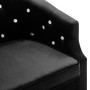 Sillón de terciopelo negro de , Sillones - Ref: Foro24-247007, Precio: 210,96 €