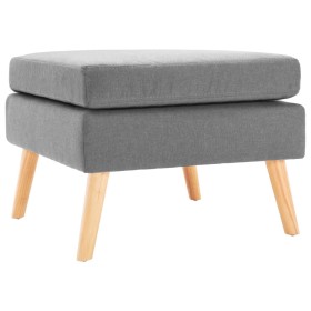 Reposapiés de tela gris claro de , Otomanas - Ref: Foro24-288733, Precio: 87,68 €