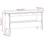 Banco de recibidor madera maciza de pino 100x28x45 cm | Foro24.es | Tu tienda online para hogar, jardín y más Foro24.es