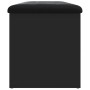 Banco con almacenaje madera de ingeniería negro 102x42x45 cm