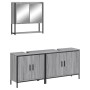 Set de muebles de baño 3 pzas madera contrachapada gris sonoma de , Muebles de baño - Ref: Foro24-3214673, Precio: 173,78 €