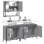 Set de muebles de baño 3 pzas madera contrachapada gris sonoma de , Muebles de baño - Ref: Foro24-3214673, Precio: 173,78 €