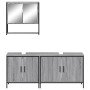 Set de muebles de baño 3 pzas madera contrachapada gris sonoma de , Muebles de baño - Ref: Foro24-3214673, Precio: 173,78 €