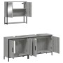 Set de muebles de baño 3 pzas madera contrachapada gris sonoma de , Muebles de baño - Ref: Foro24-3214673, Precio: 173,78 €