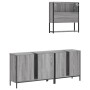Set de muebles de baño 3 pzas madera contrachapada gris sonoma de , Muebles de baño - Ref: Foro24-3214673, Precio: 173,78 €