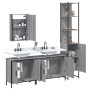 Set de muebles de baño 4 pzas madera contrachapada gris sonoma de , Muebles de baño - Ref: Foro24-3214813, Precio: 249,02 €