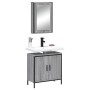 Set de muebles de baño 2 pzas madera contrachapada gris sonoma