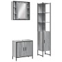 Set de muebles de baño 3 pzas madera contrachapada gris sonoma