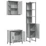 Set de muebles de baño 3 pzas madera contrachapada gris sonoma