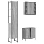 Set de muebles de baño 3 pzas madera contrachapada gris sonoma