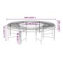 Banco de jardín redondo de acero negro 160 cm de vidaXL, Bancos de jardín - Ref: Foro24-318821, Precio: 256,24 €