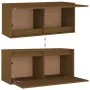 Solid pine honey brown wall-mounted cabinet 80x30x35 cm by vidaXL, Shelves and shelves - Ref: Foro24-813461, Price: 55,10 €, ...