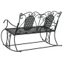 Zweisitzige Garten-Schaukelbank schwarzer Stahl 113 cm von vidaXL, Gartenbänke - Ref: Foro24-318829, Preis: 189,07 €, Rabatt: %