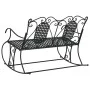 Zweisitzige Garten-Schaukelbank schwarzer Stahl 113 cm von vidaXL, Gartenbänke - Ref: Foro24-318829, Preis: 182,88 €, Rabatt: %