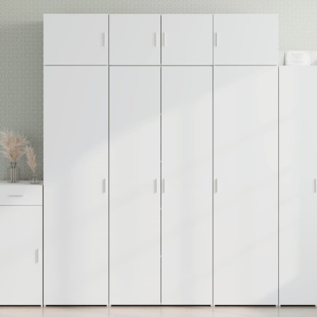 Armario de madera de ingeniería blanco 80x42,5x225 cm
