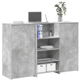 Mostrador de recepción gris hormigón 155x50x103,5 cm de , Escritorios - Ref: Foro24-3324199, Precio: 278,49 €