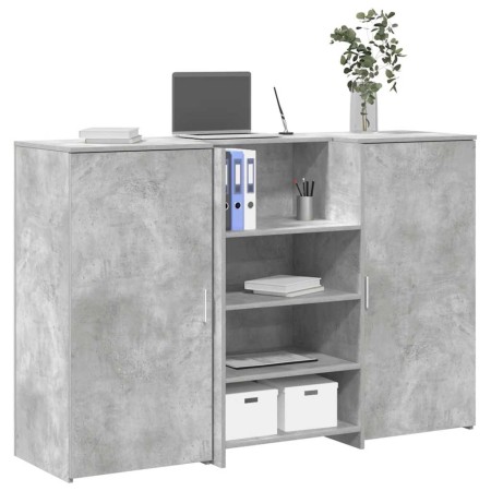 Mostrador de recepción gris hormigón 155x50x103,5 cm de , Escritorios - Ref: Foro24-3324199, Precio: 278,49 €, Descuento: %