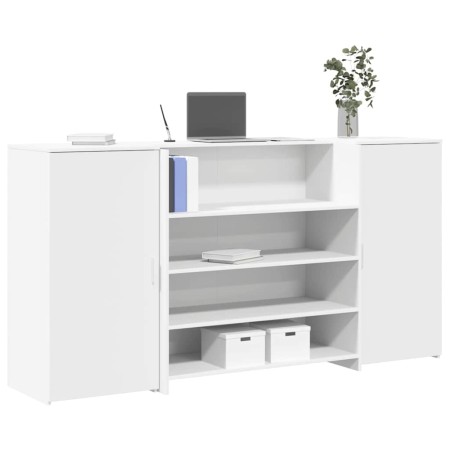 Mostrador de recepción blanco 200x50x103,5 cm madera ingeniería | Foro24.es | Tu tienda online para hogar, jardín y más Foro24.es