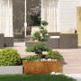 Jardinera oxidada 100x100x40 cm acero corten