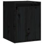 Wall cabinet 2 pcs solid black pine wood 30x30x40 cm by vidaXL, Shelves and shelves - Ref: Foro24-813484, Price: 56,69 €, Dis...