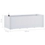 Arriate con sistema de riego automático blanco 100x43x33 cm