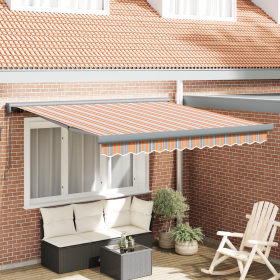Toldo Retráctil Manual Rayas Multicolor 300x250 cm de , Toldos - Ref: Foro24-3330011, Precio: 412,69 €, Descuento: %