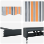 Toldo Retráctil Manual Rayas Multicolor 300x250 cm de , Toldos - Ref: Foro24-3330011, Precio: 412,69 €, Descuento: %