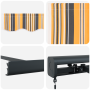 Toldo Manual Retráctil Rayas Multicolores 300x250 cm de , Toldos - Ref: Foro24-3330029, Precio: 412,85 €, Descuento: %