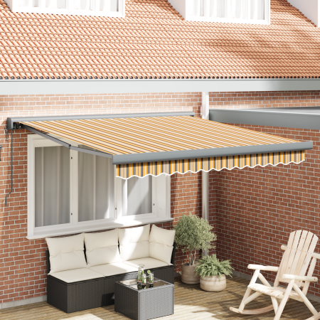 Toldo Retráctil Automático Multicolor Rayado 300x250 cm de , Toldos - Ref: Foro24-3330030, Precio: 441,35 €, Descuento: %