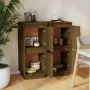 Aparador 2 uds madera maciza de pino marrón miel 31,5x34x75 cm de vidaXL, Aparadores - Ref: Foro24-813387, Precio: 64,25 €, D...
