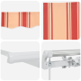 Toldo manual retráctil Amarillo y Naranja 350x250 cm de , Toldos - Ref: Foro24-3330249, Precio: 351,82 €, Descuento: %