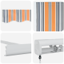 Toldo Retráctil Manual Rayado Multicolor 350x250 cm de , Toldos - Ref: Foro24-3330297, Precio: 818,79 €, Descuento: %