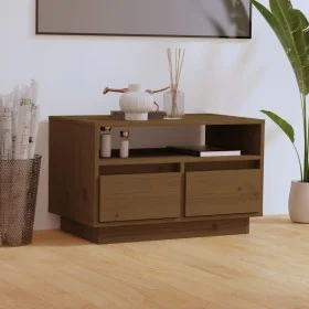 Mueble de TV madera maciza de pino marrón miel 60x35x37 cm de vidaXL, Muebles TV - Ref: Foro24-813428, Precio: 45,71 €, Descu...