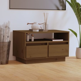 Mueble de TV madera maciza de pino marrón miel 60x35x37 cm de vidaXL, Muebles TV - Ref: Foro24-813428, Precio: 46,15 €, Descu...
