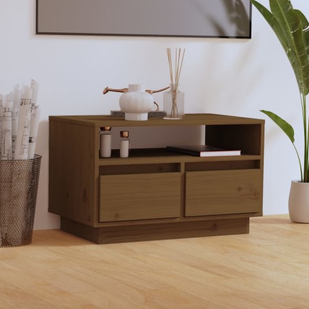 TV-Ständer aus massivem Kiefernholz honigbraun 60x35x37 cm von vidaXL, TV-Möbel - Ref: Foro24-813428, Preis: 46,15 €, Rabatt: %