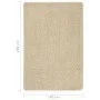 Cream-colored non-slip furry rug 140x200 cm by vidaXL, Rugs - Ref: Foro24-340389, Price: 58,88 €, Discount: %