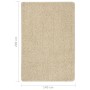Cremefarbener, rutschfester Zottelteppich 140x200 cm von vidaXL, Teppiche - Ref: Foro24-340389, Preis: 59,85 €, Rabatt: %