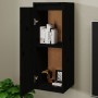 Massiver Wandschrank aus schwarzem Kiefernholz, 30 x 30 x 80 cm von vidaXL, Regale und Regale - Ref: Foro24-813503, Preis: 55...