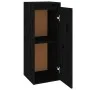 Massiver Wandschrank aus schwarzem Kiefernholz, 30 x 30 x 80 cm von vidaXL, Regale und Regale - Ref: Foro24-813503, Preis: 54...