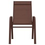 Stackable garden chairs, 2 units, brown textilene by vidaXL, Garden chairs - Ref: Foro24-318779, Price: 96,80 €, Discount: %