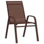 Stapelbare Gartenstühle 2 Stück braun textilene von vidaXL, Gartenstühle - Ref: Foro24-318779, Preis: 96,86 €, Rabatt: %