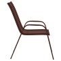 Stackable garden chairs, 2 units, brown textilene by vidaXL, Garden chairs - Ref: Foro24-318779, Price: 96,80 €, Discount: %