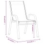 Stackable garden chairs, 2 units, brown textilene by vidaXL, Garden chairs - Ref: Foro24-318779, Price: 96,80 €, Discount: %