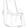 Stapelbare Gartenstühle 2 Stück braun textilene von vidaXL, Gartenstühle - Ref: Foro24-318779, Preis: 96,86 €, Rabatt: %