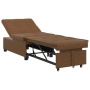 Sofá Cama 3-en-1 Diseño Extensible Marrón Cuero Ante Sintético de , Sofás - Ref: Foro24-42008604, Precio: 214,27 €