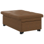 Sofá Cama 3-en-1 Diseño Extensible Marrón Cuero Ante Sintético de , Sofás - Ref: Foro24-42008604, Precio: 214,27 €