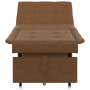 Sofá Cama 3-en-1 Diseño Extensible Marrón Cuero Ante Sintético de , Sofás - Ref: Foro24-42008604, Precio: 214,27 €