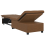 Sofá Cama 3-en-1 Diseño Extensible Marrón Cuero Ante Sintético de , Sofás - Ref: Foro24-42008604, Precio: 214,27 €