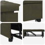 Sofá cama 3 en 1 extensible gris oscuro de tela sintética de , Sofás - Ref: Foro24-42008605, Precio: 214,27 €