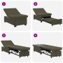 Sofá cama 3 en 1 extensible gris oscuro de tela sintética de , Sofás - Ref: Foro24-42008605, Precio: 214,27 €